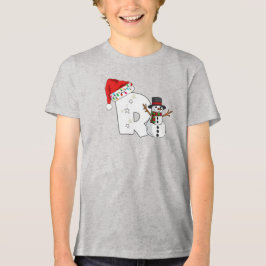 Camiseta White letter r christmas gift