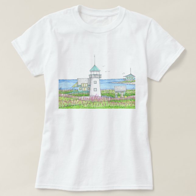 Camiseta White Lighthouse Womens Tshirt (Frente do Design)