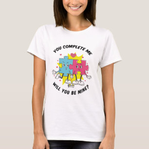 Camiseta White Love Quebra-cabeça Women