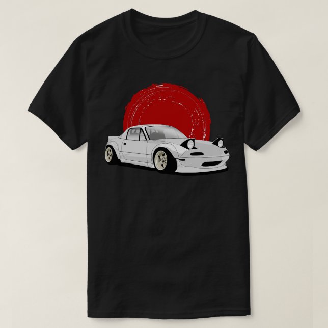 Camiseta White Mazda Miata NA (Frente do Design)