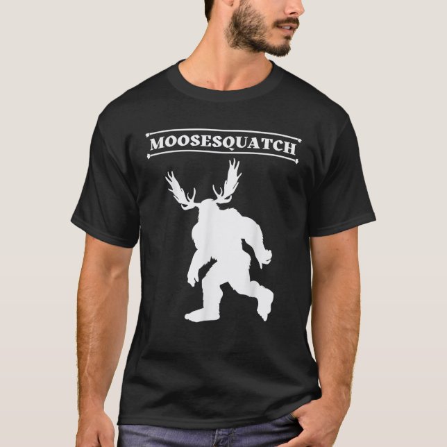 Camiseta White Moosesquatch Funny Moose Sassquatch Cryptid (Frente)