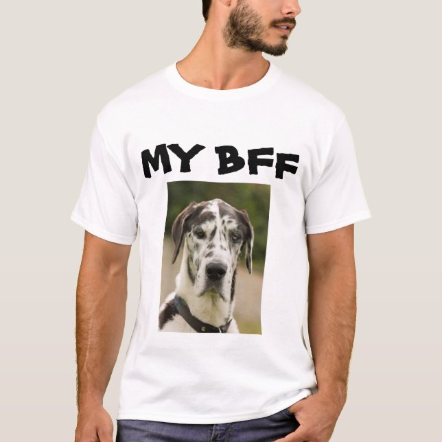 Camiseta White My BFF Dog Lovers Photo (Frente)