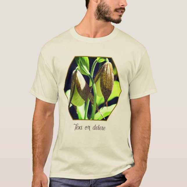 Camiseta White Orchid Lady Slipper Flower Pair Personalized (Frente)