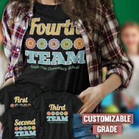 White Outline Retro Flowers 4º Grau Escola em Equi