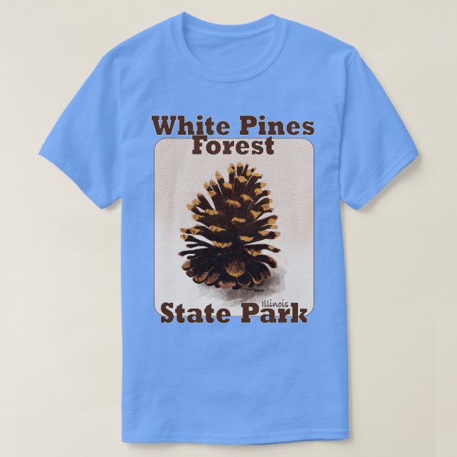 Camiseta White Pine Forest State Park, Illinois (Frente do Design)