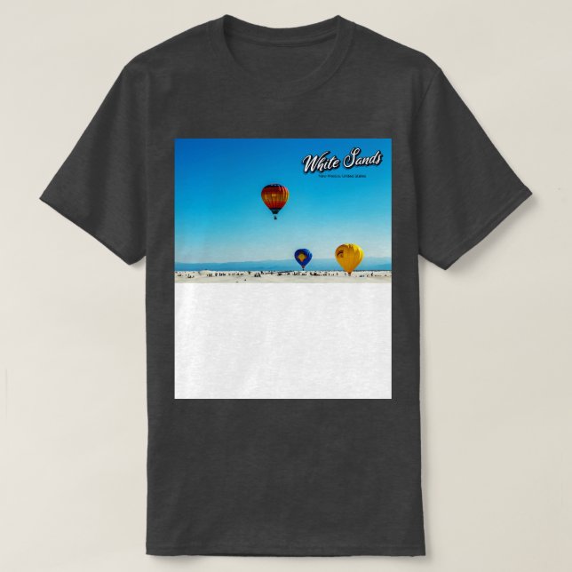 Camiseta White Sands Hot Air Balloon Convite 21 (Frente do Design)