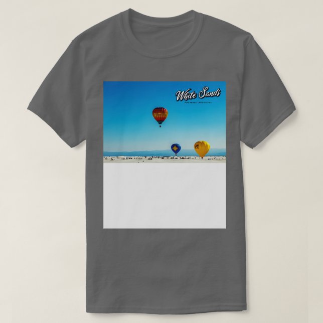 Camiseta White Sands Hot Air Balloon Convite 4 (Frente do Design)