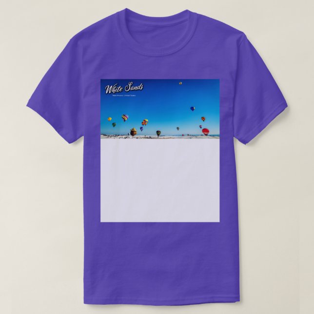 Camiseta White Sands Hot Air Balloon Convite 9 (Frente do Design)