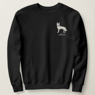 Camiseta White Shepherd White GSD branco com texto personal