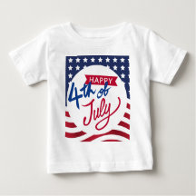 White-Shirt Feliz Personalizado Em 4 De Julho