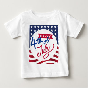 Camiseta White-Shirt Feliz Personalizado Em 4 De Julho