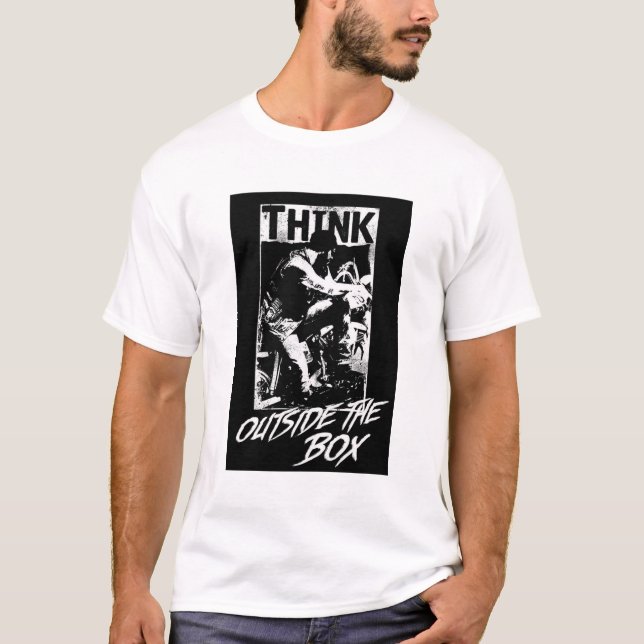 Camiseta White Think Outside Graphic Tee (Frente)