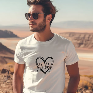 Camiseta White Trendy Hubby Em Impressão do Coração