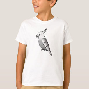 Camiseta Whiteface Cartoon Cockatiel Parrot Bird