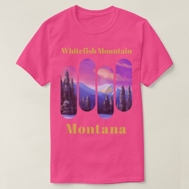 Camiseta Whitefish Mountain ski Montana 3 (Frente do Design)