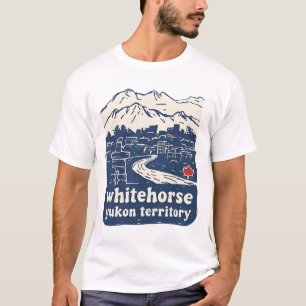 Camiseta Whitehorse Yukon Canadá Céu Minimalista