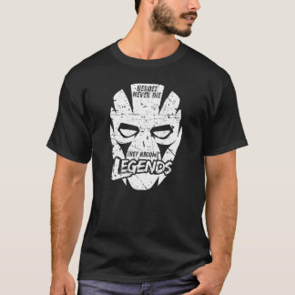 Camiseta Whiteiger Maskribute Heroes Never Diehey Become Le