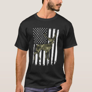 Camiseta Whitetail Buck Deer Hunting American Camouflage  