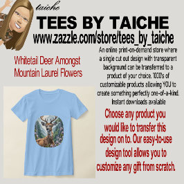 Camiseta Whitetail Deer Entre As Flores Laurel Montanhas