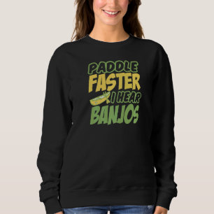 Camiseta Whitewater Kayak Paddle Mais Rápido Eu Ouço Canoa