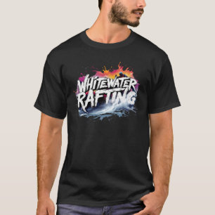 Camiseta Whitewater Rafting - Arte inicial de aventura extr