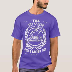 Camiseta Whitewater Rafting Distressed River Raft