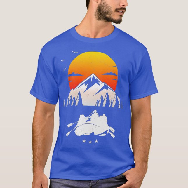 Camiseta Whitewater Rafting Retro Rafter Premium (Frente)