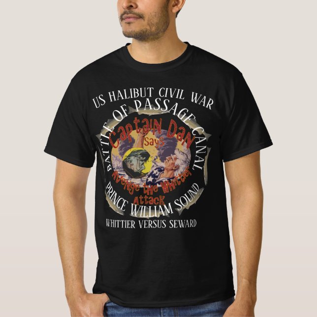 CAMISETA WHITTIER ALASKA HALIBUT WAR VERSUS SEWARD 1955-57 (Frente)