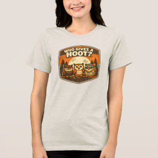 Camiseta Who Gives a Hoot Funny Owls Vintage Style Design