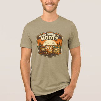 Camiseta Who Gives a Hoot Funny Owls Vintage Style Design