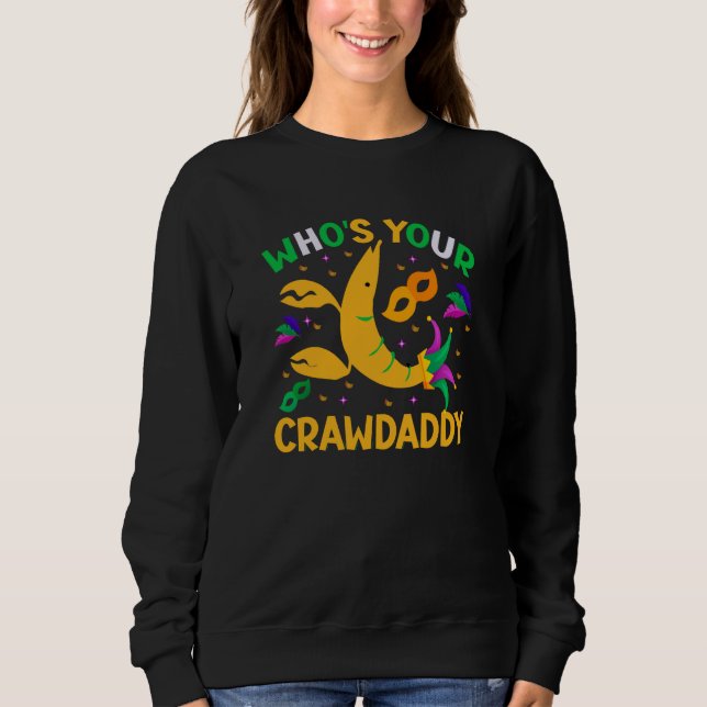 Camiseta Whos Your Crawdaddy Crawfish Beads Mardi Gras 2023 (Frente)