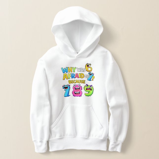 Camiseta Why Was 6 Afraid of 7 Funny Math Hoodie (Postura )