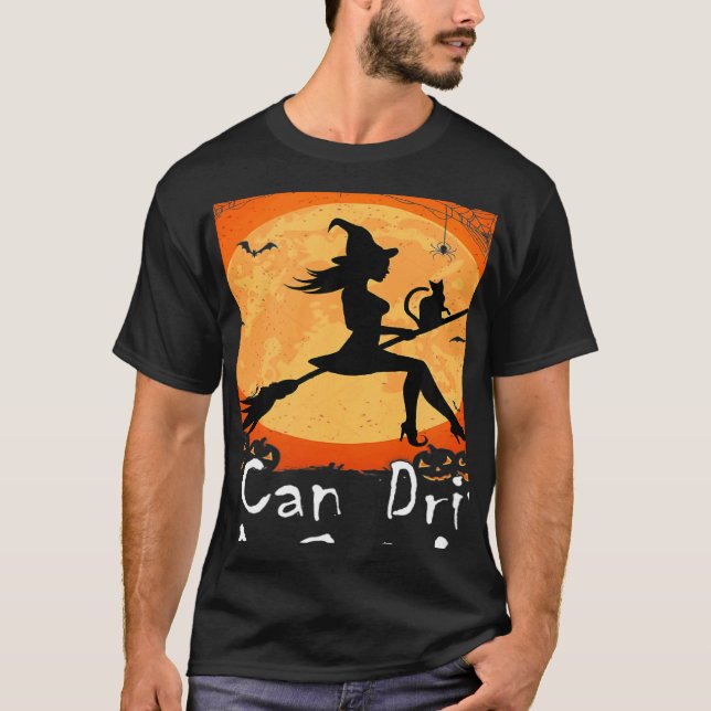 Camiseta Why Yes Actually I Can Drive A Stick Halloween Cos (Frente)
