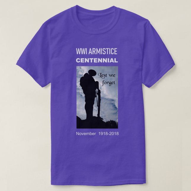 Camiseta WI Armistice Centennial (Frente do Design)