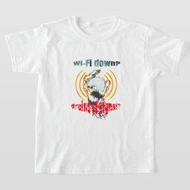 Camiseta Wi-Fi desligado? Cérebros ou sinal? Wi-Fi desligad