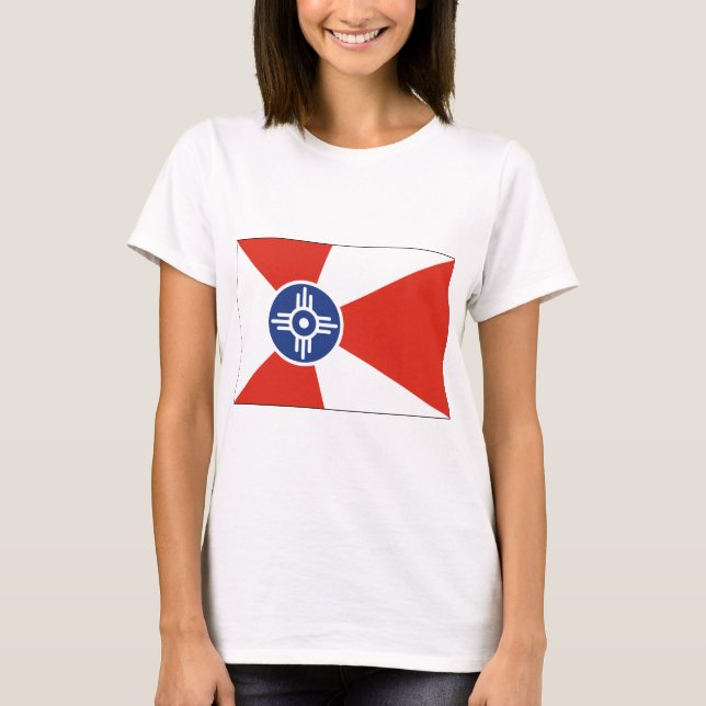 Camiseta Wichita Kansas ICT Flag (Frente)