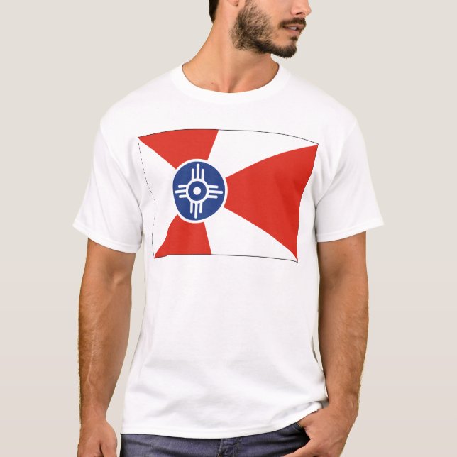 Camiseta Wichita Kansas ICT Flag (Frente)