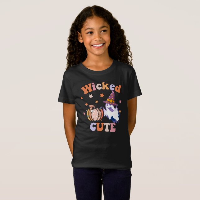 Camiseta Wicker Cute Ghost Halloween (Frente Completa)