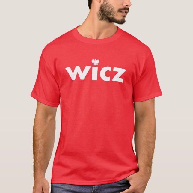 Camiseta WICZ Sobrenome Polonês (Frente)