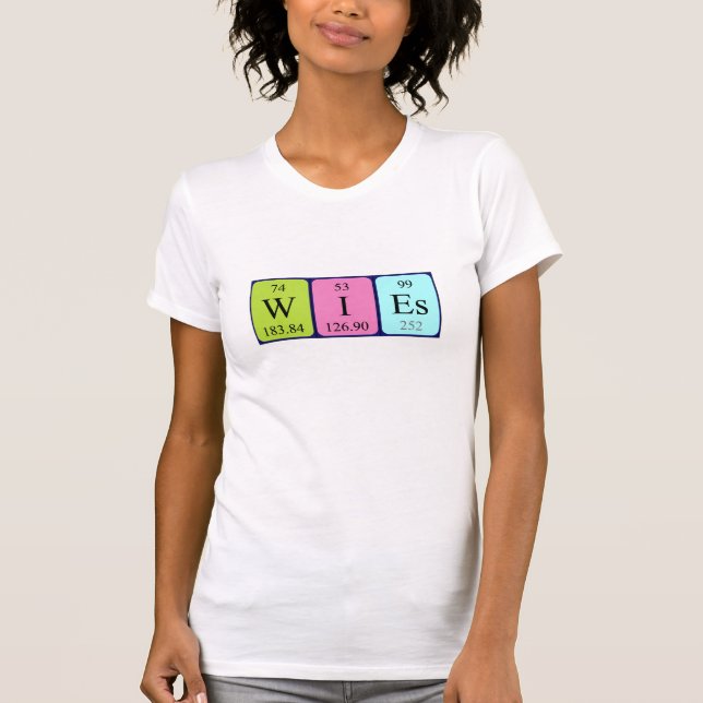Camiseta Wies periodicamente mesa (Frente)
