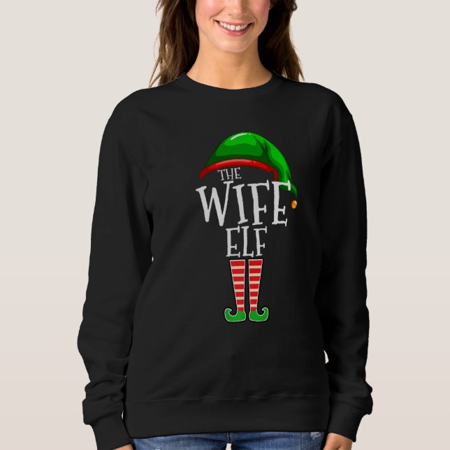 Camiseta Wife Elf  Family Matching Group Christmas  Couple (Frente)