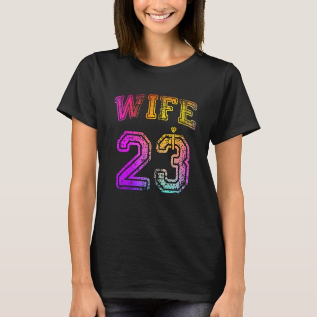 Camiseta Wife Engagement Party Wife Matching 2023 Honeymoon (Frente)