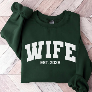 Camiseta Wife Husband Sweatshirt, Custom Engagement Gift