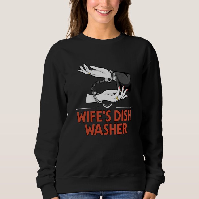 Camiseta Wifes Dish Washer Husband Pun Mister Joke (Frente)