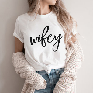 Camiseta Wifey e Hubby Honeymoon