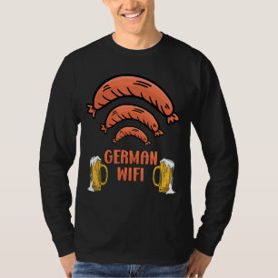 Camiseta Wifi Alemão Simplifica O Enchimento E A Torre De C