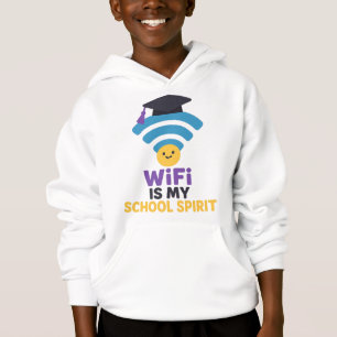 Camiseta WiFi é o meu espírito escolar Engraçado Estudante 