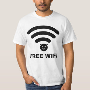 Camiseta Wifi Gratuito Perigoso