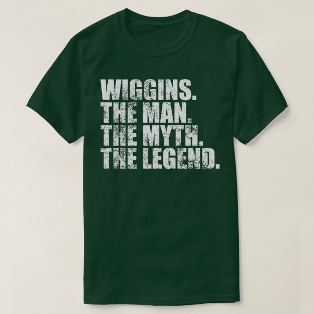 Camiseta WigginsWiggins Nome da família Wiggins sobrenome W (Frente do Design)