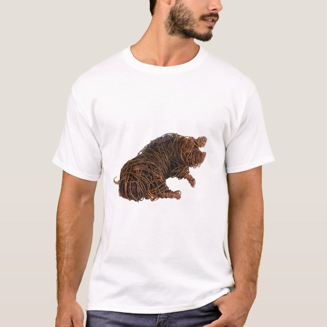 Camiseta Wilbur, um porco discernido. (Frente)